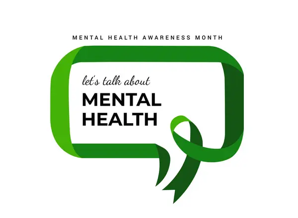 Miesiąc Świadomości Zdrowia Psychicznego Podnoszenie Świadomości Temat Kampanii Zdrowia Psychicznego Grafika Wektorowa