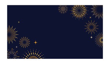 Simgelerden oluşan havai fişekler, semboller. Kutlama, kazanan, yeni yıl partisi, yıldönümü posteri ve pankart tasarımı. Çin yeni yılı soyut geçmişi. Vektör illüstrasyonu