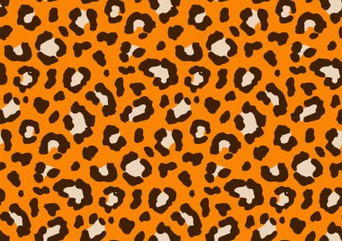 Leopar, Çita, vahşi hayvan deseni, kusursuz desen tasarımı. Leoparlar deri desenli renkli tasarım. Vektör illüstrasyonu