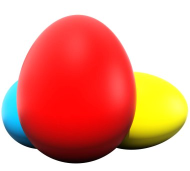 Eggs isolated - 3d rendering