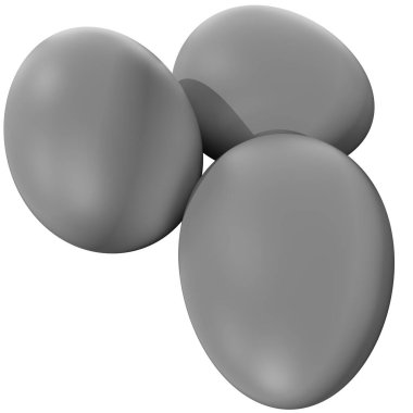 Eggs isolated - 3d rendering