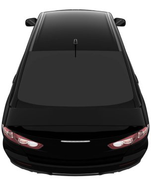 Car isolated - tinted glass - 3d rendering