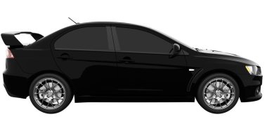 Car isolated - tinted glass - 3d rendering