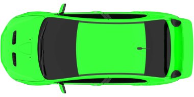 Car isolated - tinted glass - 3d rendering