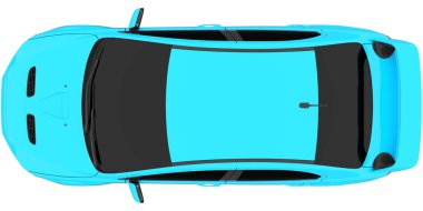 Car isolated - tinted glass - 3d rendering