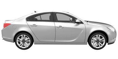 Car isolated, transparent glass - 3d rendering