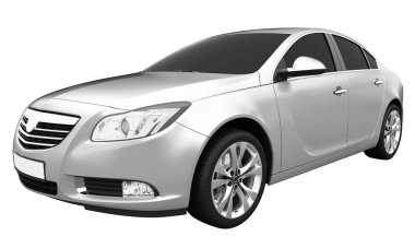 Car isolated, tinted glass - 3d rendering
