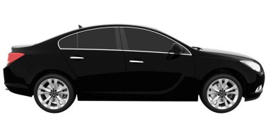 Car isolated, tinted glass - 3d rendering