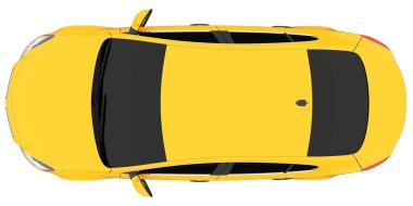 Car isolated, tinted glass - 3d rendering