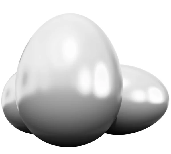 Eggs Isolated Rendering — Foto Stock