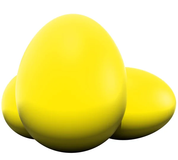 Eggs Isolated Rendering — Foto Stock