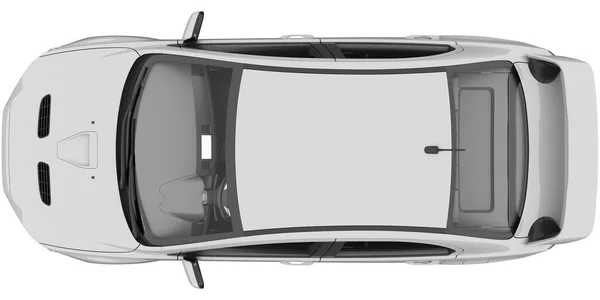 Car Isolated Transparent Glass Rendering — Fotografia de Stock