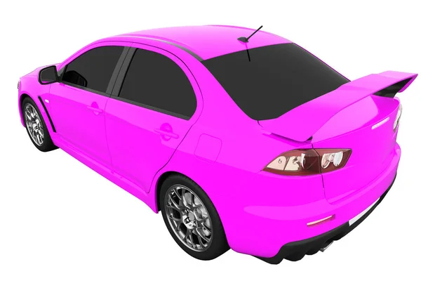 Car isolated - tinted glass - 3d rendering