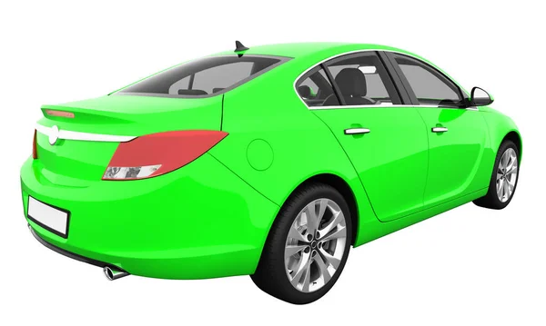 Car isolated, transparent glass - 3d rendering