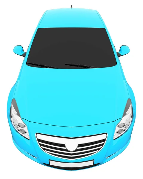 Car isolated, tinted glass - 3d rendering