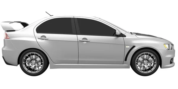 Car Isolated Tinted Glass Rendering Stockafbeelding