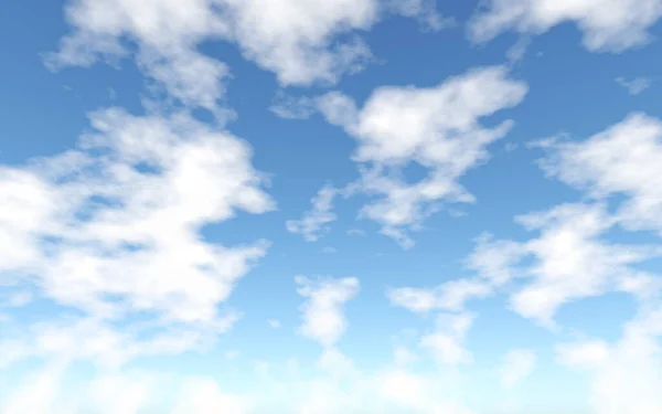 Голубое Небо Облаками Рендеринг Стоковое Фото