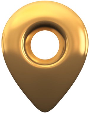 Pin isolated - 3d rendering