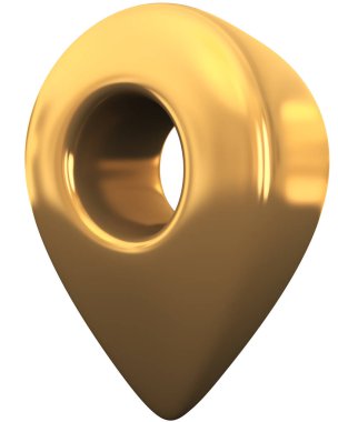 Pin isolated - 3d rendering