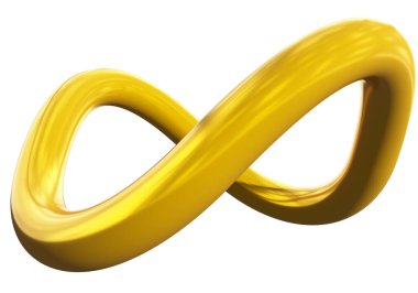 Infinity 3d sign symbol isolated - 3d rendering