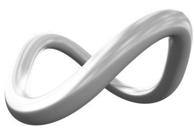 Infinity 3d sign symbol isolated - 3d rendering