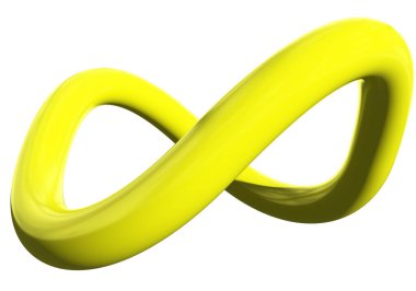 Infinity 3d sign symbol isolated - 3d rendering