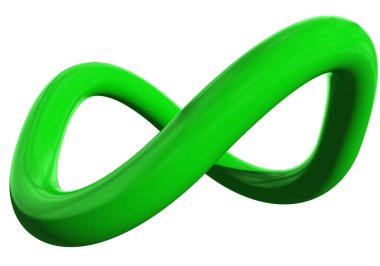 Infinity 3d sign symbol isolated - 3d rendering