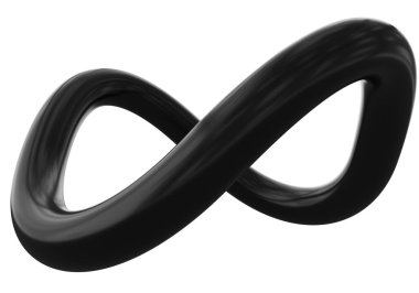 Infinity 3d sign symbol isolated - 3d rendering