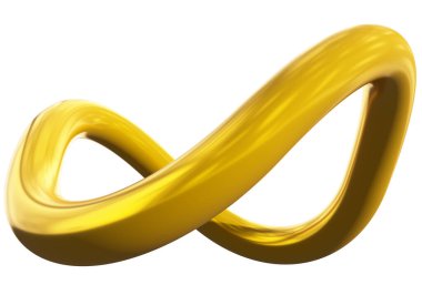 Infinity 3d sign symbol isolated - 3d rendering