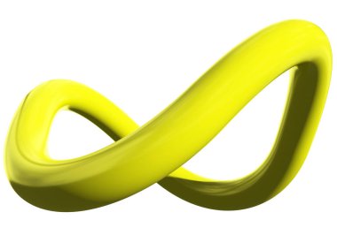 Infinity 3d sign symbol isolated - 3d rendering