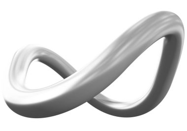 Infinity 3d sign symbol isolated - 3d rendering
