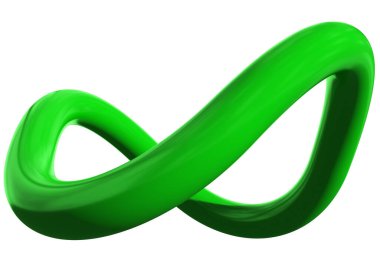 Infinity 3d sign symbol isolated - 3d rendering
