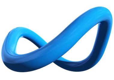 Infinity 3d sign symbol isolated - 3d rendering