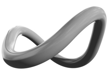 Infinity 3d sign symbol isolated - 3d rendering