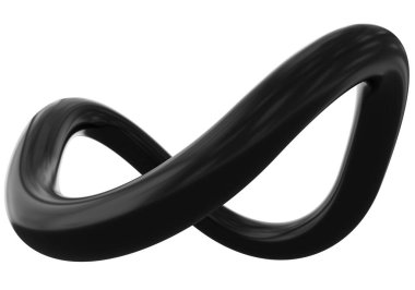 Infinity 3d sign symbol isolated - 3d rendering