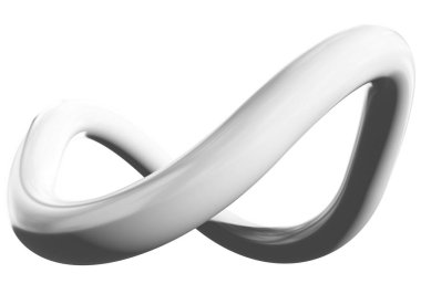 Infinity 3d sign symbol isolated - 3d rendering