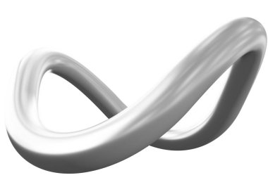 Infinity 3d sign symbol isolated - 3d rendering