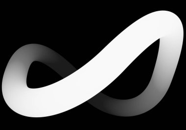 Infinity 3d sign symbol isolated - 3d rendering
