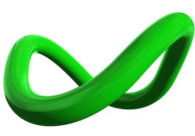 Infinity 3d sign symbol isolated - 3d rendering