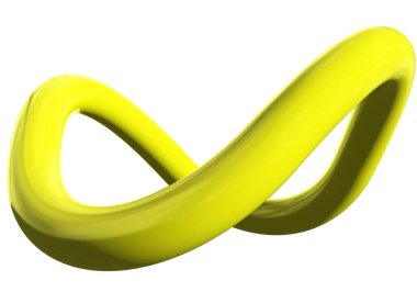 Infinity 3d sign symbol isolated - 3d rendering