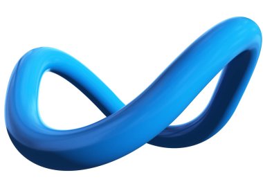 Infinity 3d sign symbol isolated - 3d rendering