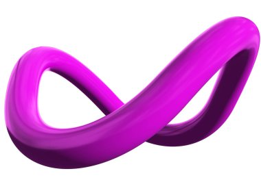 Infinity 3d sign symbol isolated - 3d rendering