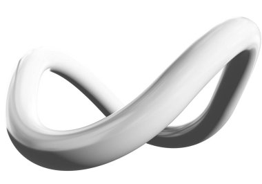 Infinity 3d sign symbol isolated - 3d rendering