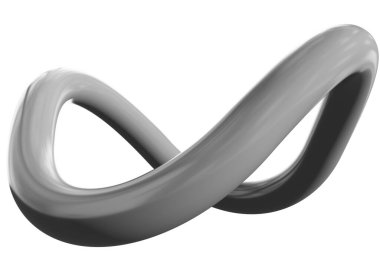 Infinity 3d sign symbol isolated - 3d rendering