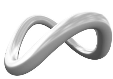 Infinity 3d sign symbol isolated - 3d rendering