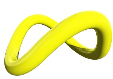 Infinity 3d sign symbol isolated - 3d rendering