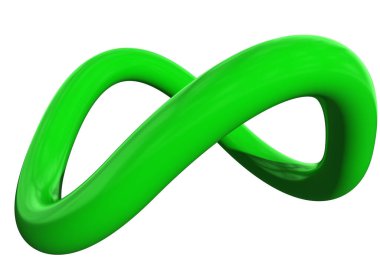 Infinity 3d sign symbol isolated - 3d rendering