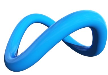 Infinity 3d sign symbol isolated - 3d rendering