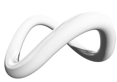 Infinity 3d sign symbol isolated - 3d rendering