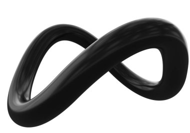 Infinity 3d sign symbol isolated - 3d rendering